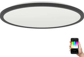 Plafonieră LED RGBW dimabilă de exterior Eglo 901465 ROVITO-Z 16,8W/230V d. 50 cm IP44 negru