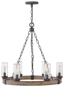 Hinkley HK-SAWYER6-SQ - Lustră suspendată SAWYER 6xE14/40W/230V maro