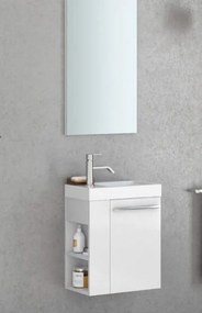 Set mobilier baie (masca si lavoar) Kolpa San Kiki 41x25xH51 cm, deschidere dreapta, alb