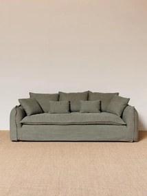 Canapea premium, 3 locuri, stofa, perne decorative, Georgina