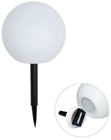 Lampă de exterior albă 25 cm cu LED inclus IP44 solar RGBW - Ludger