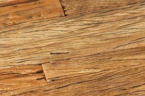 Masa dining, Lemn de Tec, Sticla, Otel Auriu, MODERN BAROCK BARRACUDA 200cm