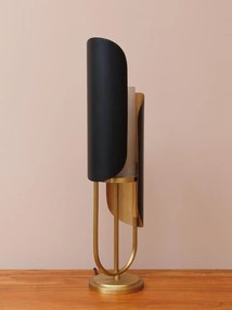 Lampa de masa, din metal si sticla, Moderna
