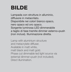 Aplica LED perete sau tavan BILDE 39x39cm, alb, negru sau auriu