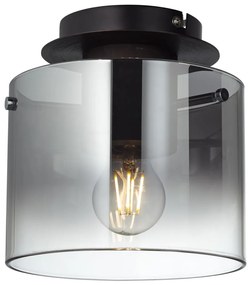 Brilliant - Plafonieră BETH 1xE27/60W/230V, Ø 20 cm, negru/fumuriu