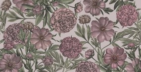 Tapet Peony Delight, Purple, Rebel Walls