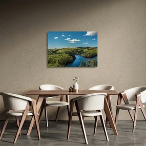 Tablou pe sticlă - Lac montan (70x50 cm)
