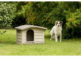 Doghouse Bungalow bej, 89 x 75 x 62 cm