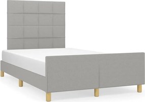 vidaXL Cadru de pat fără saltea țesătură gri deschis 120x190 cm
