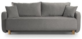 Canapea gri extensibilă, cu spațiu de depozitare 231 cm Elen – Micadoni