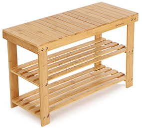 Pantofar din bambus cu banca ALMONTE 70x145 cm