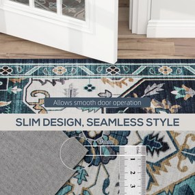 HOMCOM Covor Boho Antiderapant și Lavabil cu Fir Scurt 230x160cm Multicolor | Aosom Romania