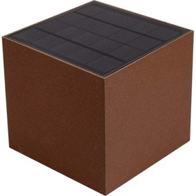 Aplică LED solară cu senzor LED/9W/3,7V IP65 4000K maro