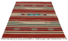 Covor Chilim Indian 140x200 covor kilim modern din bumbac