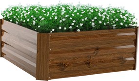Strat înălţat de grădină, maro, oţel, NONKY TIP 3