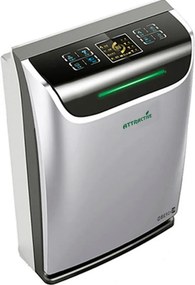 Purificator si umidificator de aer Oberon 220 HYBRID, 65 W, Pana la 40 m², 220 m³/h, 3 viteze, Ionizator, Timer, Sleep Mode, Argintiu