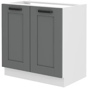 Dulap inferior de bucătărie pod drez Lucid 80 ZL 2F BB (dustgrey + alb). 1045530