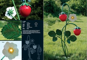 Lampa iluminat exterior design capsuna uriasa, inaltime 275cm, Giant Strawberry