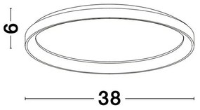 Plafoniera LED dimabila design circular PERTINO D-38cm