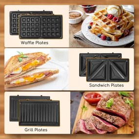 Aparat de sandvici Aigostar 800W/230V negru