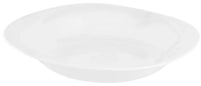 Set de farfurii adânci din sticlă opal Altom White harmony 22,5 cm, 6 buc