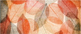 Tablou cu frunzele de toamnă pictate (120x50 cm)