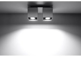 Plafonieră QUAD 2 2xGU10/40W/230V gri