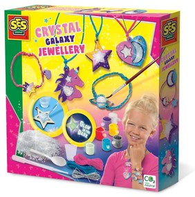 Set creativ copii - Bijuterii cu cristale cu tematica galaxie