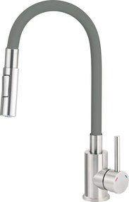 Luno Baterie pentru bucătărie, cu pipă elastică - 2 Funcții Finisaj: Antracit BOC_T740