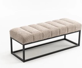 Bancheta tapitata Petit Beaute 110cm, sampanie bej