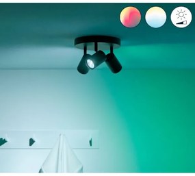 Spot LED RGBW dimabil IMAGEO 3xGU10/4,9W/230V negru Wi-Fi WiZ