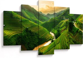 Tablou - Terase de orez Mu Cang Chai (150x105 cm)