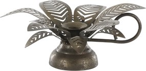 Suport pentru lumanare, din metal, H6cm, Leaf