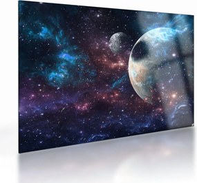 Tablou pe sticlă cu cosmos (70x50 cm)