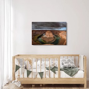 Tablou cu lac în stânci (90x60 cm)