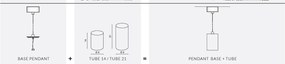 Pendul cu spot design modern PENDANT BASE Erebus 14 negru