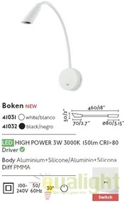 Aplica de perete LED stil modern BOKEN neagra 41032