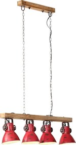 vidaXL Lampă de tavan 25 W, roșu, 90x24x111 cm, E27