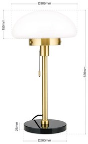 Veioza/Lampa de masa design elegant SPARTA alama/negru