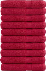 vidaXL Prosoape de saună premium SOLUND 10 buc. roșu 80x200 cm 600 gsm