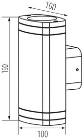 Aplică de exterior Kanlux 38886 ZEVI 2xGU10/10W/230V IP54 negru