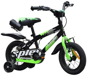 Bicicleta pentru copii NOVOKIDS™ Splend'Or Boom PRO Edition, Cu bidon pentru apa, Roti 12" inch, Maxim 50 kg, Cadru din otel, Roti ajutatoare