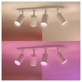 Spot LED RGBW dimabil Philips Hue FUGATO 4xGU10/4,2W/230V alb