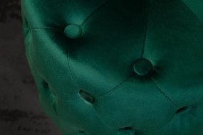 Taburete Modern Barock 35cm, verde inchis/ auriu