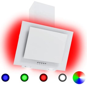 Hota RGB cu LED, 60 cm, otel inoxidabil si sticla securizata Alb