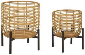 Set 2 suporturi flori Rattany
