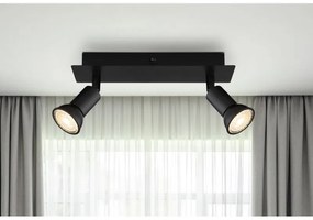 Aplica de perete / tavan 2L design modern Drew negru