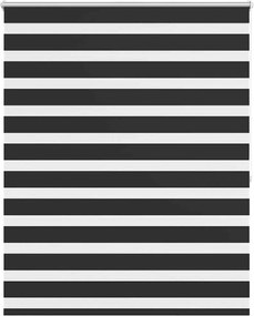 vidaXL Jaluzea Zebră 140,9x175 cm Lățime material 136,7 cm negru
