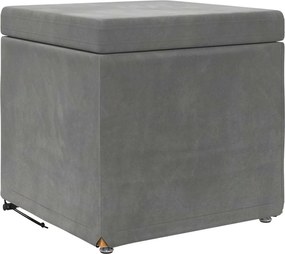 vidaXL Taburet Gri închis 41 x 41 x 40 cm Catifea și lemn stratificat