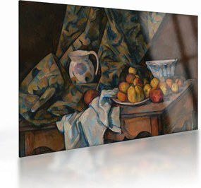 Tablou pe sticlă - Paul Cézanne, Still Life with Apples and Peaches, reproducere (70x50 cm)